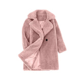 Girls Sherpa Coat - Dusty Pink.